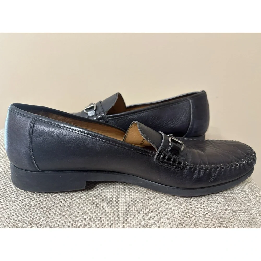 Mezlan Shoes Men 12M Ghedini Genuine Calfskin‎ Loafer Slip-On Shoes Black